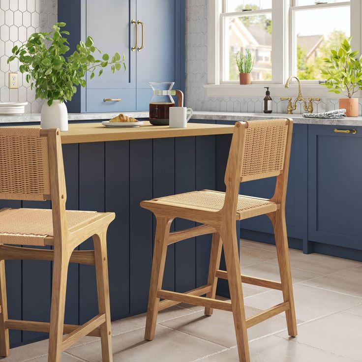 New Ceylon Woven Counter Height Barstool