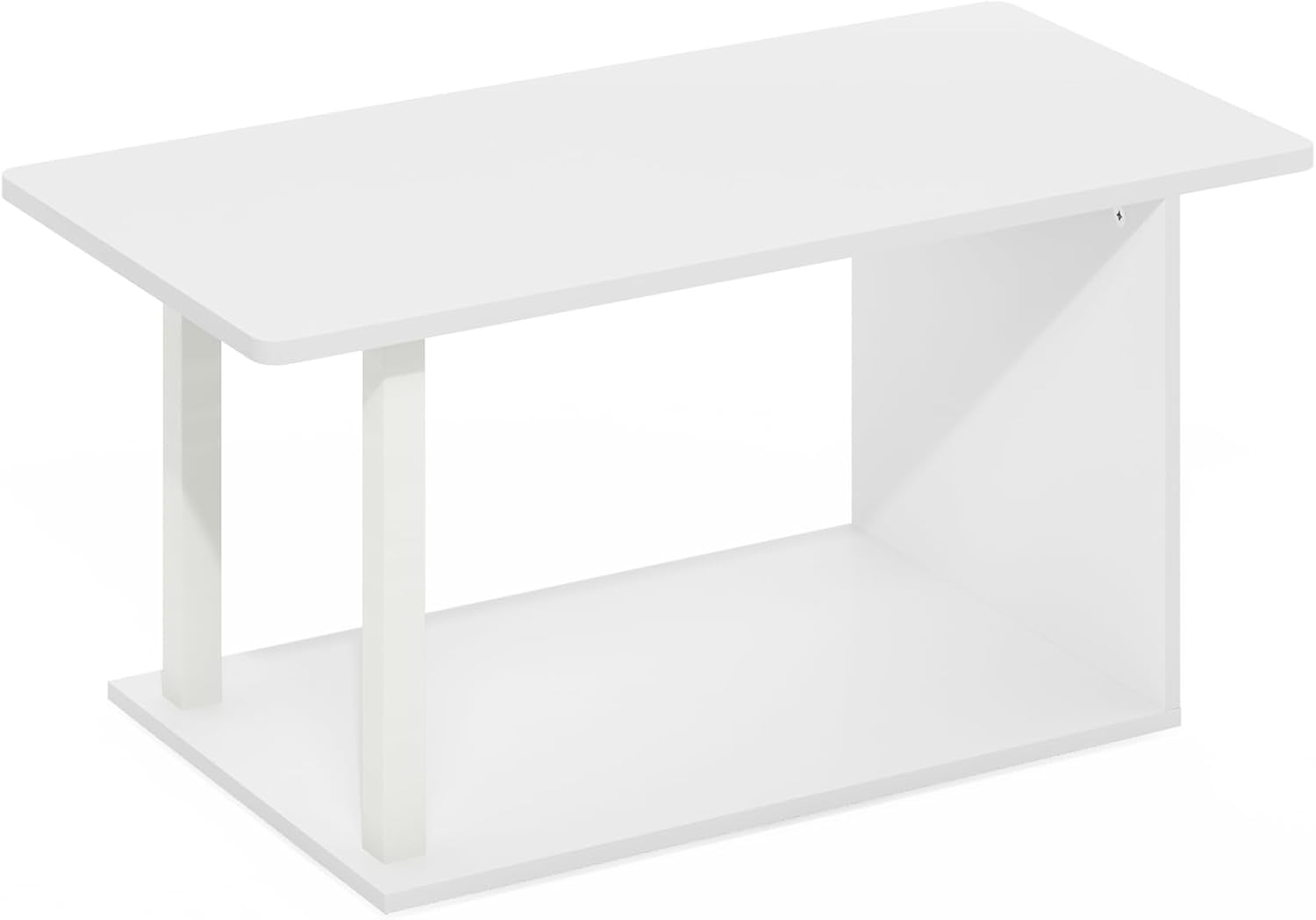 2-Tier Modern Coffee Table with Open Shelf