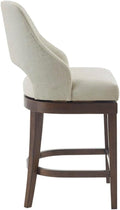 Madison Park Cream Counter Stool with Swivel Seat