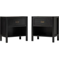 Solid Wood 2-Piece Nightstand Set