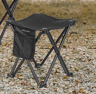 Small Lightweight Folding Camping Stool 2-Pack