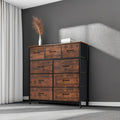 9-Drawer Dresser with Fabric Bins