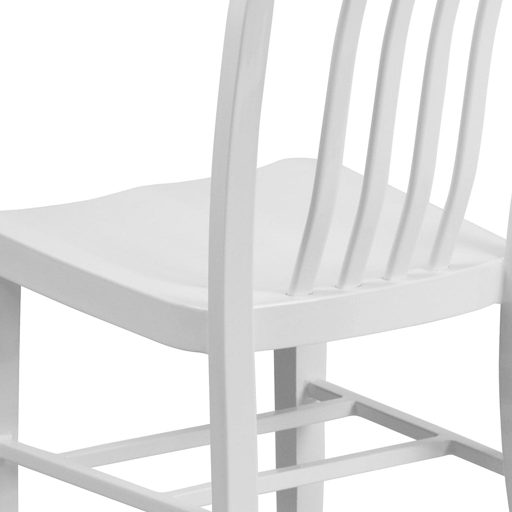 White Metal Indoor-Outdoor Chair