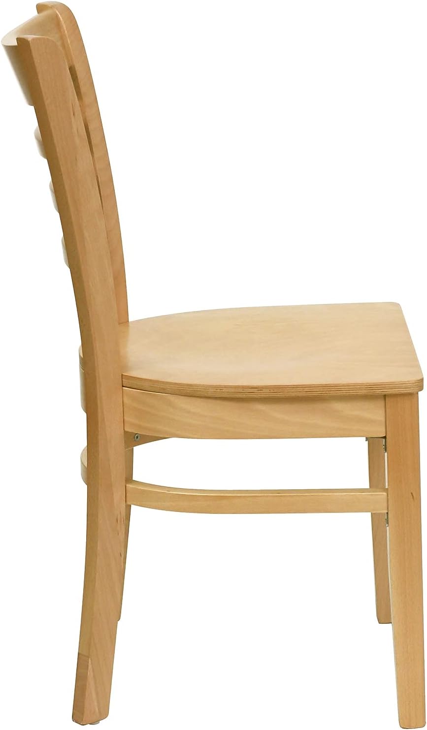 Natural Wood Ladder Back Dining Chair