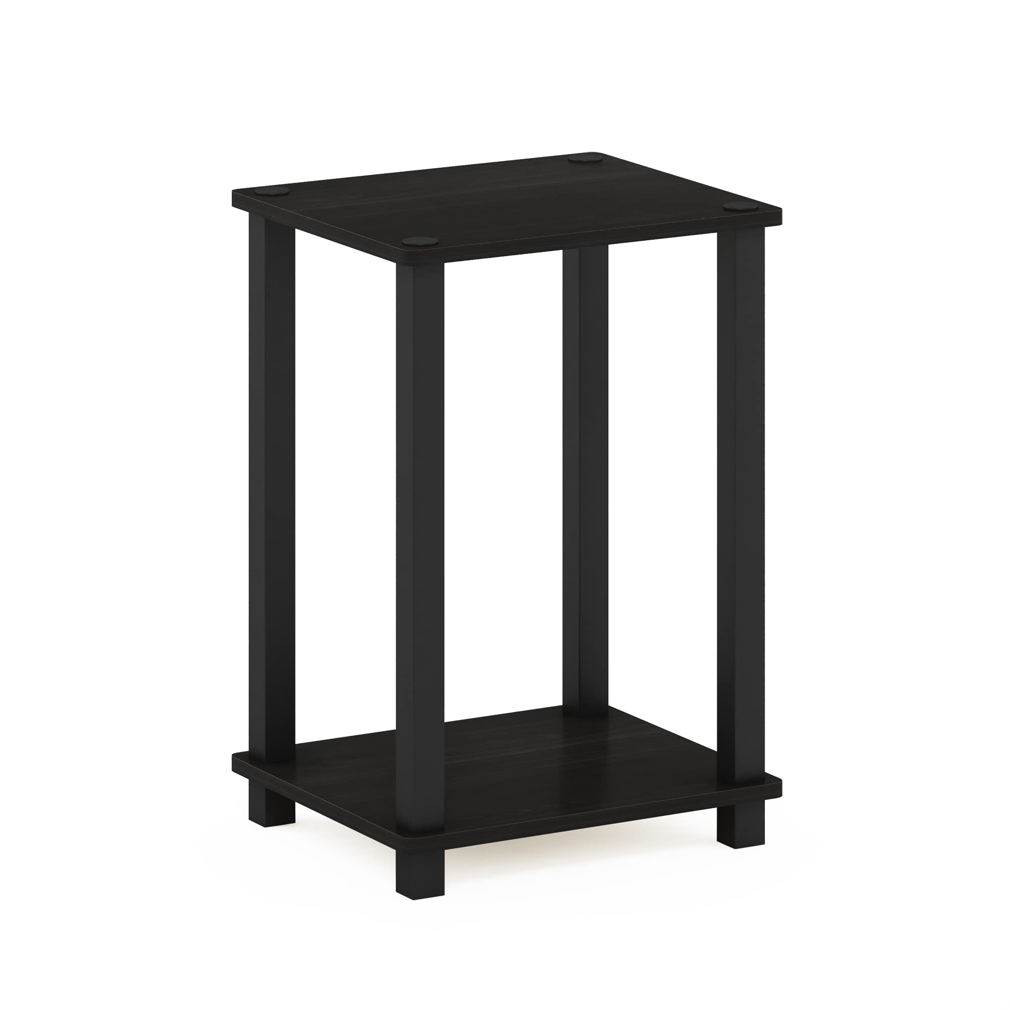 Small 2-Tier Nightstand with Open Shelf