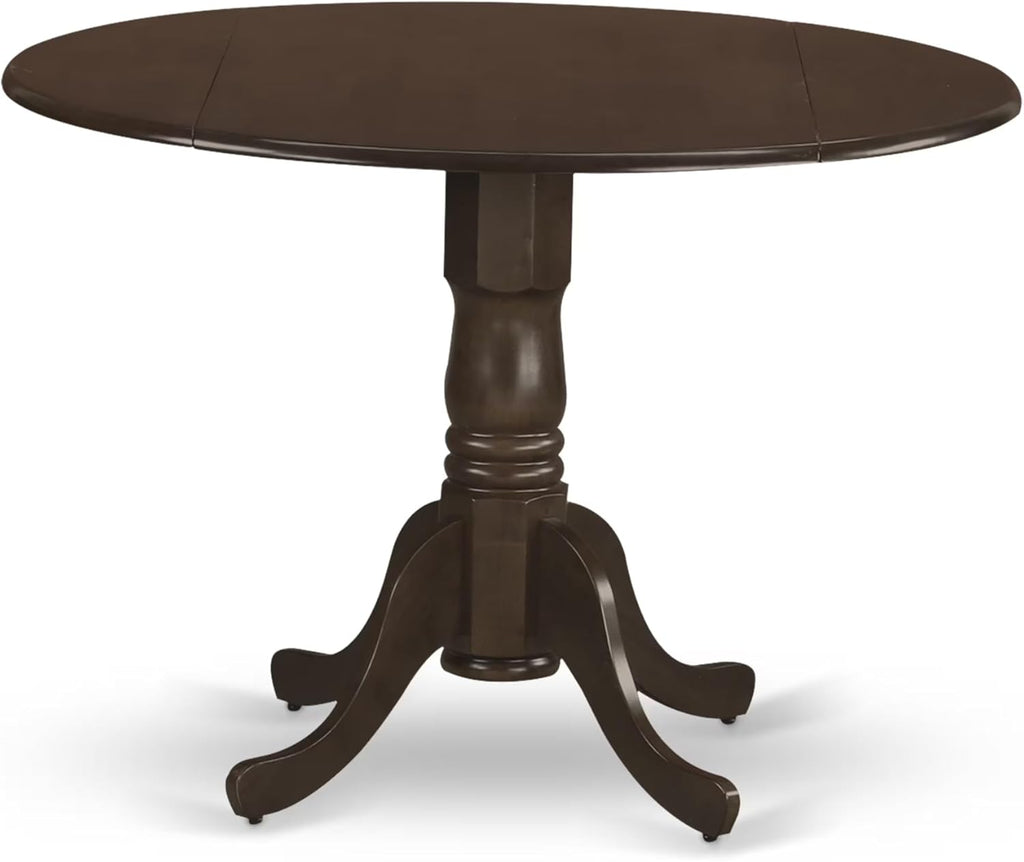 Round Pedestal Wood Dining Table 42" Espresso