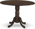 Round Pedestal Wood Dining Table 42" Espresso