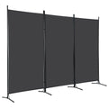 Grey 3-Panel Room Divider 102" x 70"
