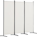 3 Panel Room Divider - White
