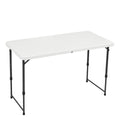 4ft Rectangular Folding Dining Table with Carrying Handle