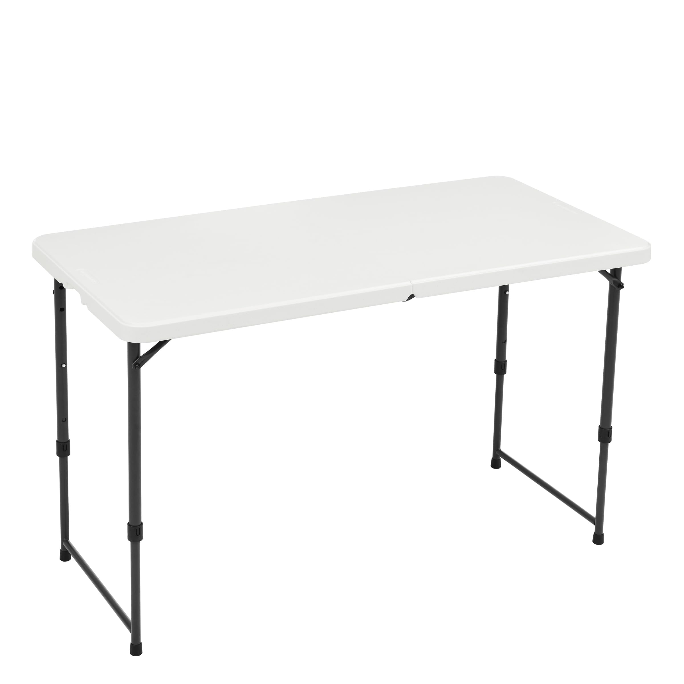 4ft Rectangular Folding Dining Table with Carrying Handle