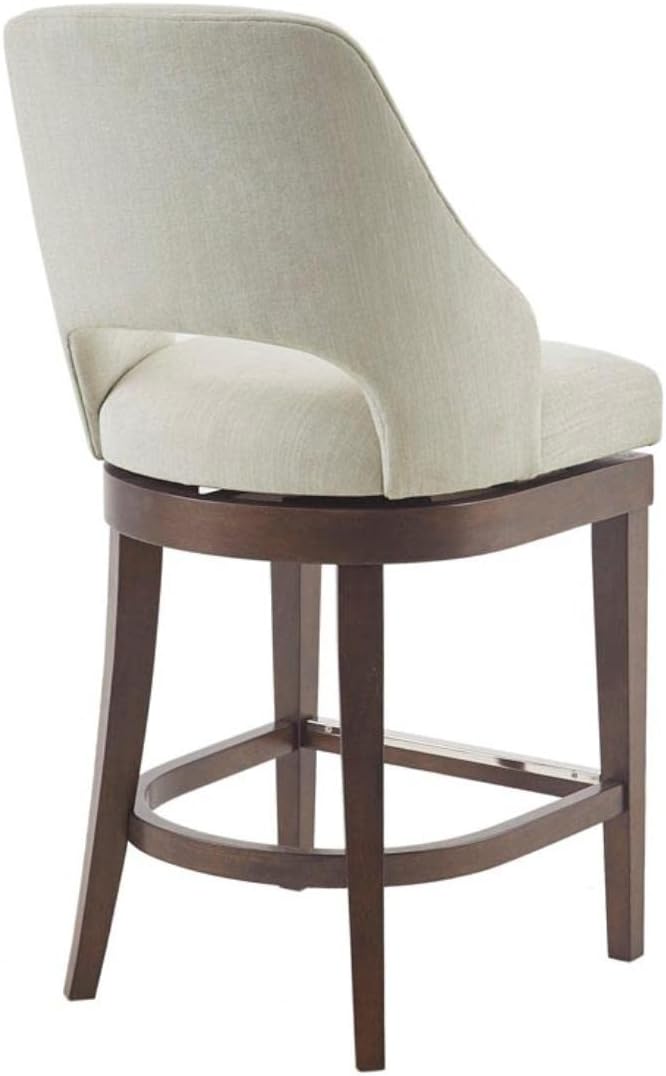 Madison Park Cream Counter Stool with Swivel Seat