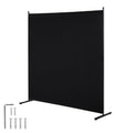 6FT Black Room Divider Privacy Screen