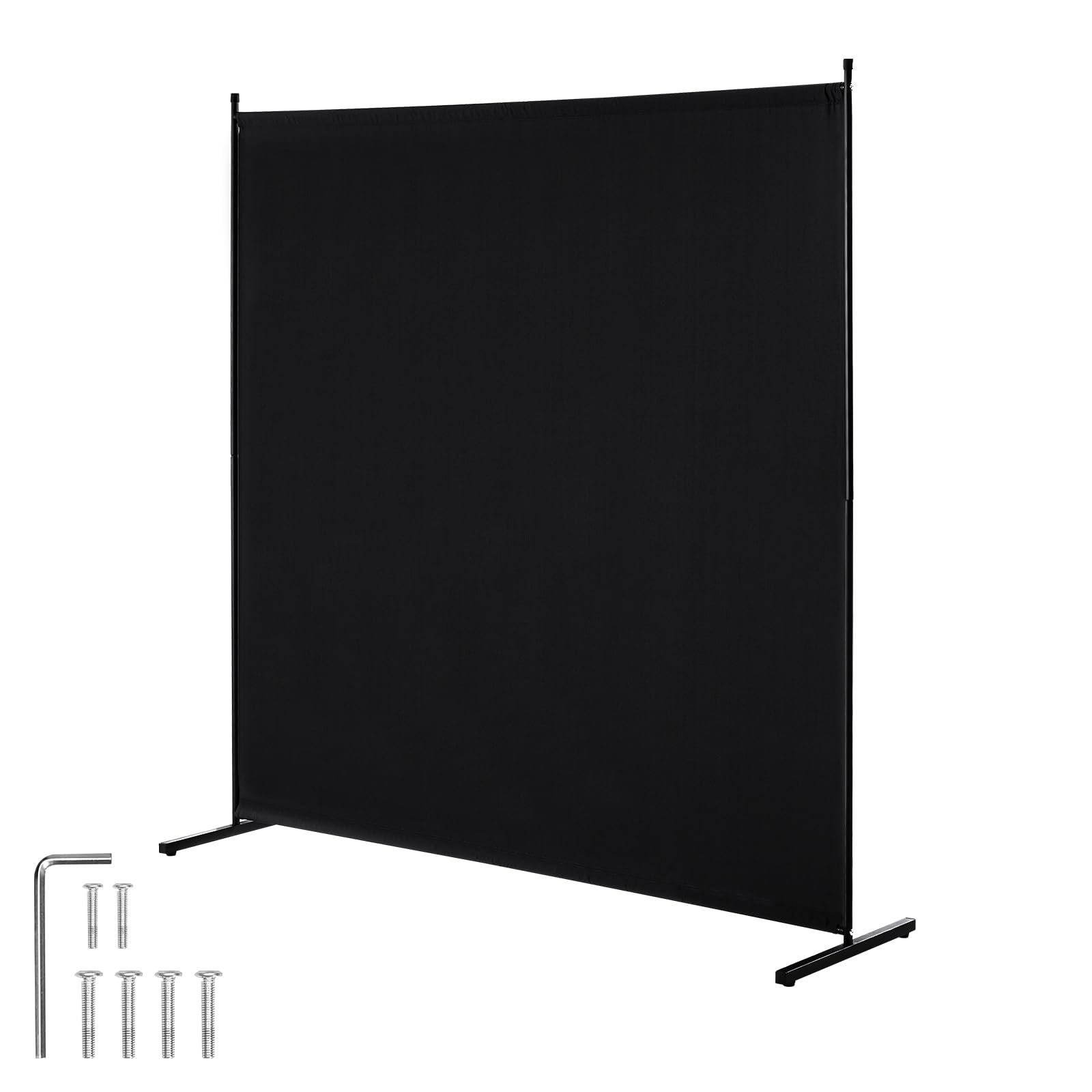 6FT Black Room Divider Privacy Screen