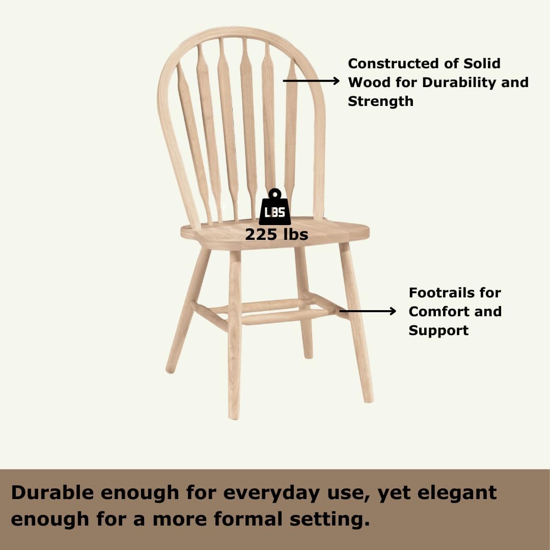 Solid Wood Windsor ArrowBack Dining Chair