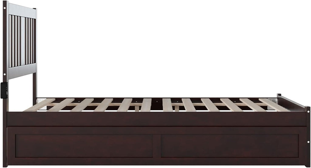 Twin XL Platform Bed with Trundle, Espresso