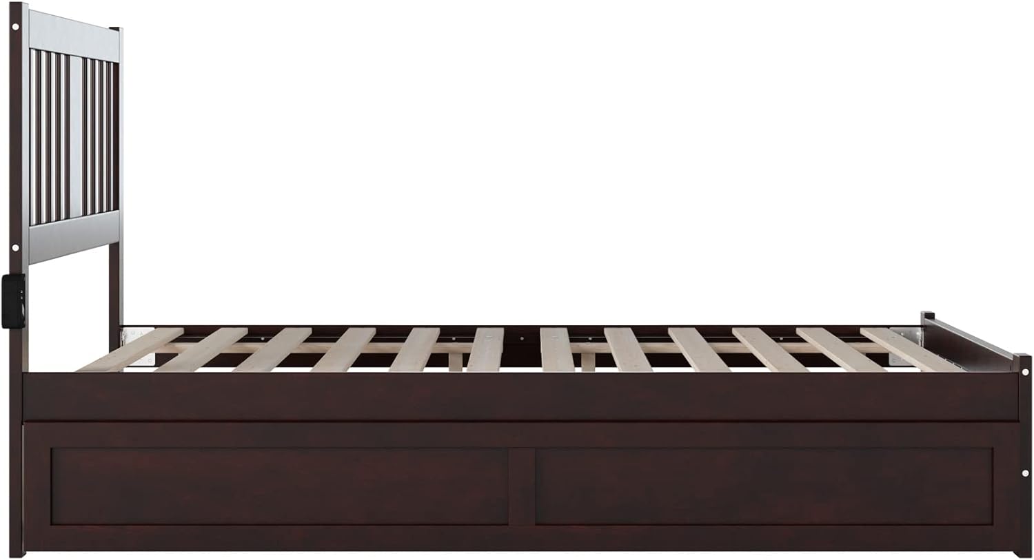 Twin XL Platform Bed with Trundle, Espresso