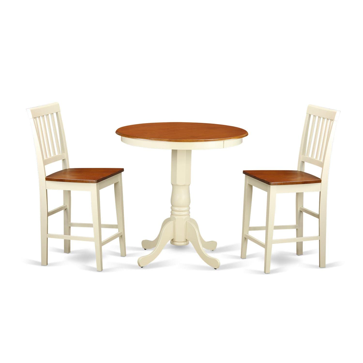 3-Piece Dining Set with Round Table and Stools