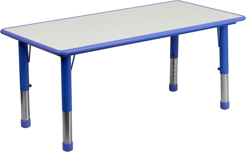Adjustable Kids Activity Table with 6 Chairs