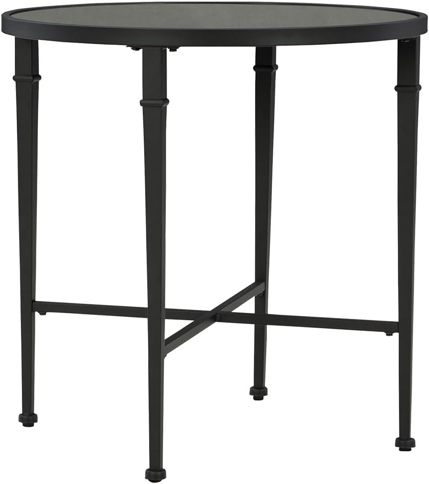 Industrial Mirrored Accent Table