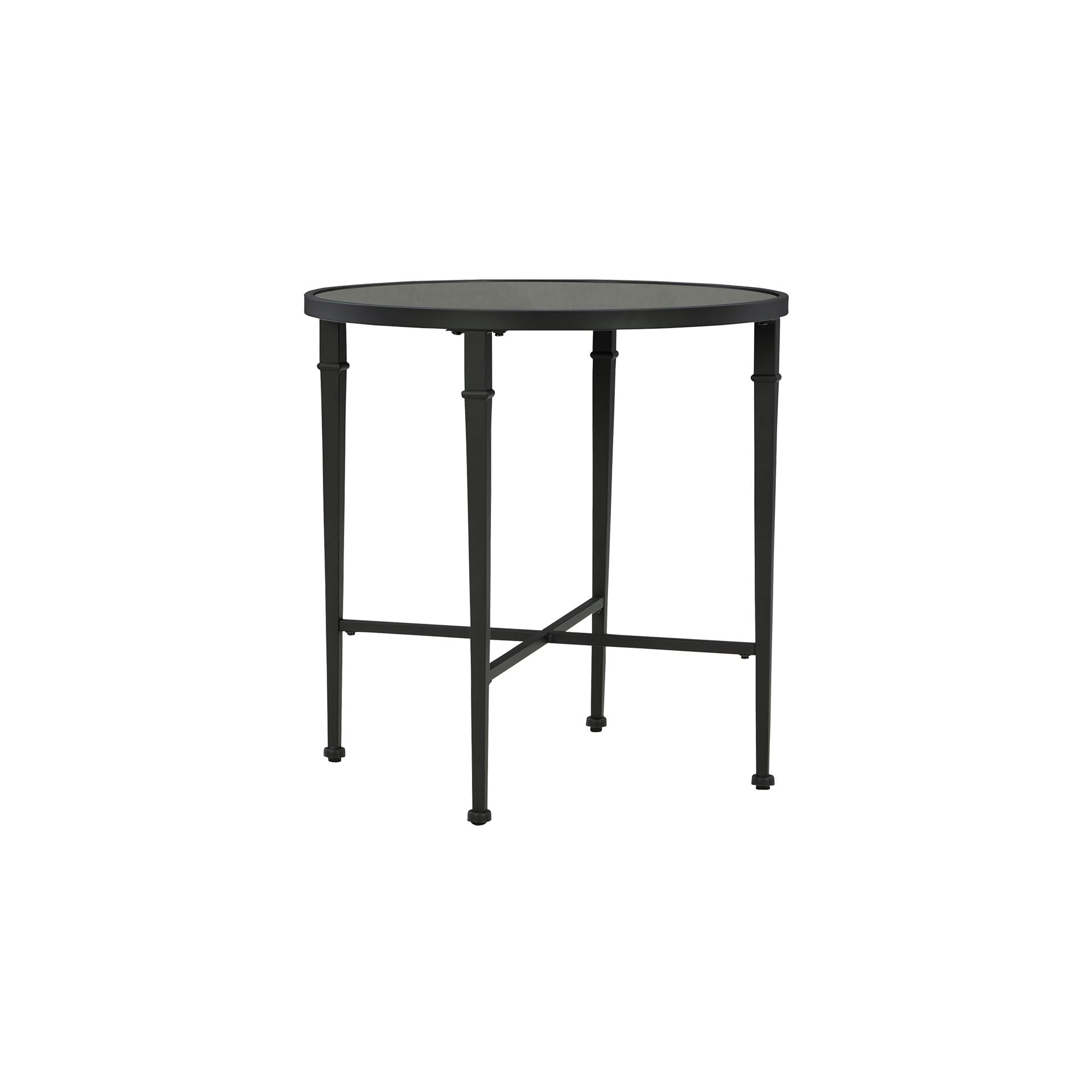 Industrial Mirrored Accent Table