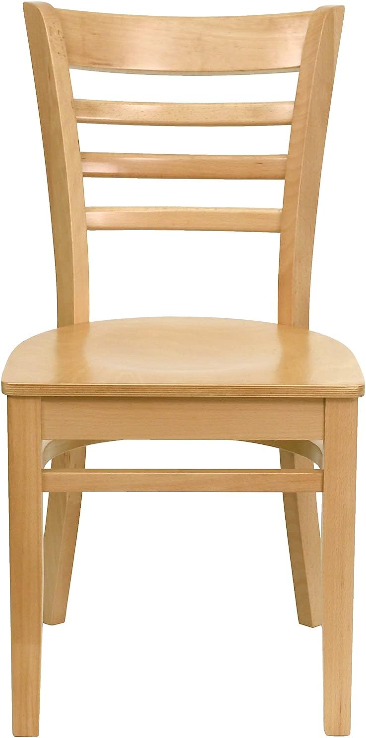 Natural Wood Ladder Back Dining Chair
