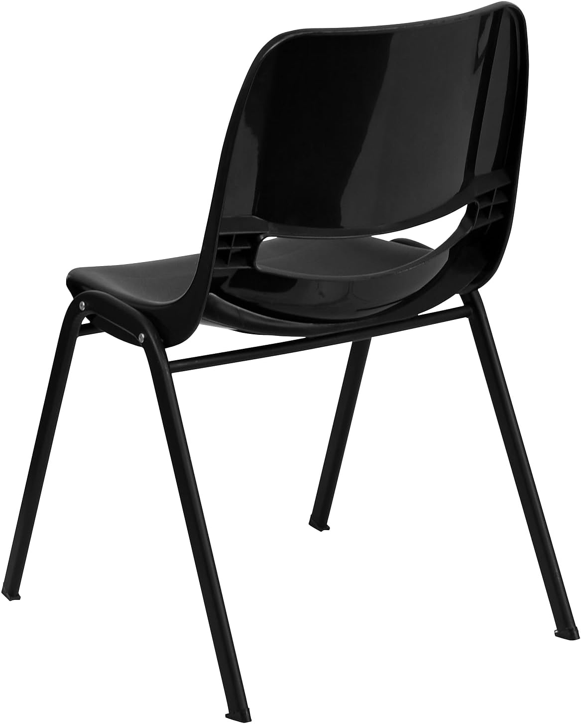 Kid's Black Ergonomic Shell Chair 17"D x 13.88"W x 22"H
