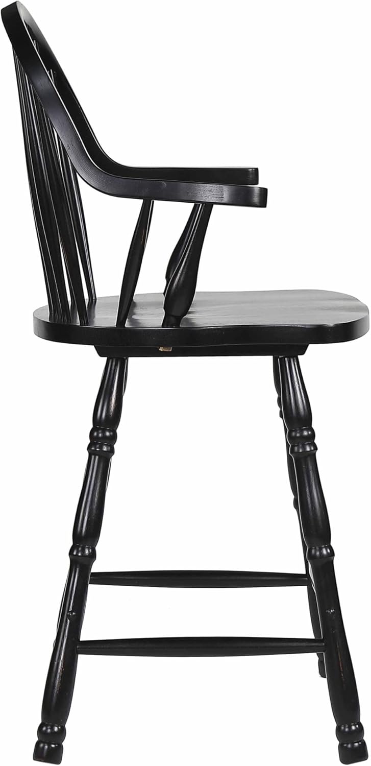 24" Counter Height Windsor Arm Stool Set