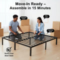 Queen Metal Platform Bed Frame with Storage