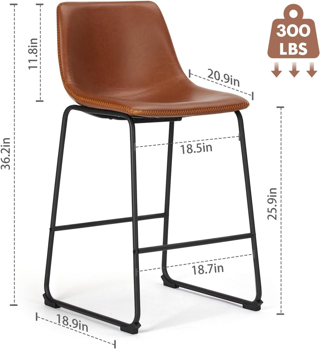 26" Counter Height Bar Stools Set of 2