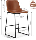 26" Counter Height Bar Stools Set of 2