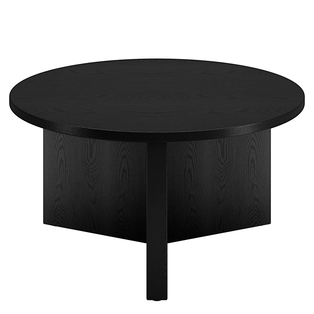 32" Round Wood Pedestal Coffee Table