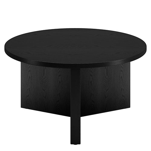 32" Round Wood Pedestal Coffee Table