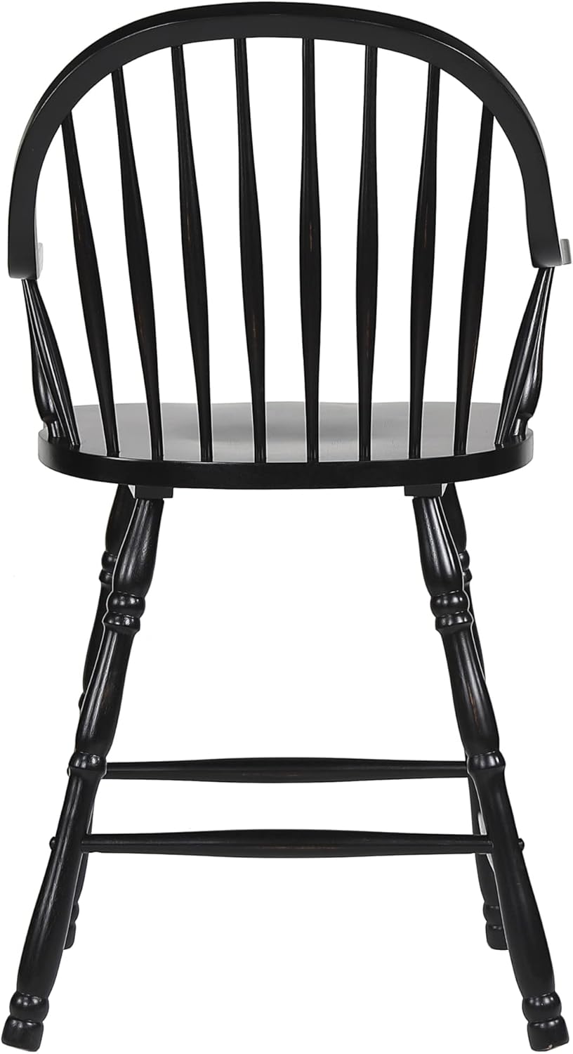 24" Counter Height Windsor Arm Stool Set