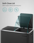 Airtight Kitchen Trash Can with 2 Compartments - 8 Gallon E