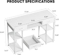 48" Small Computer Desk with Drawers