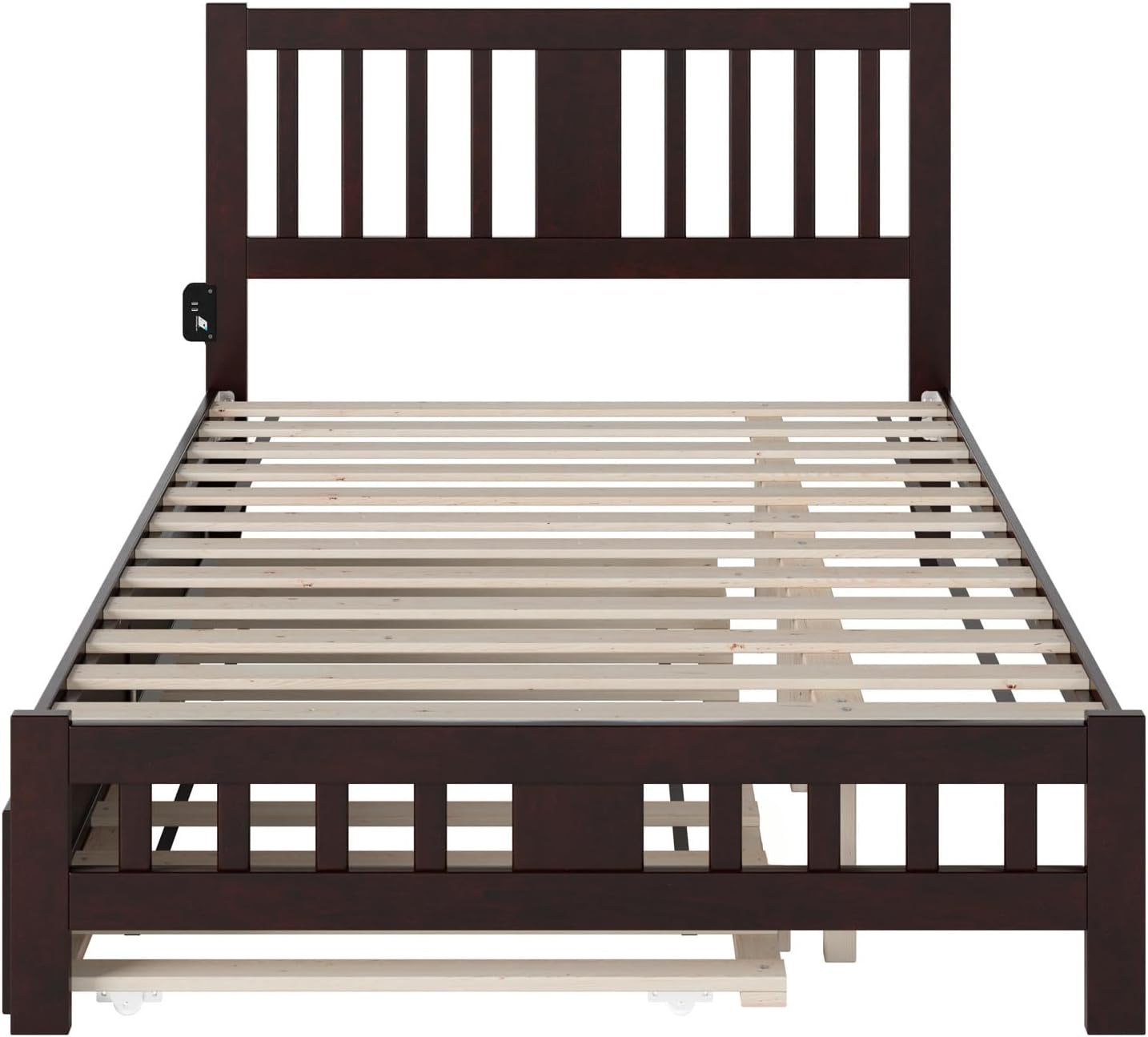 Twin XL Platform Bed with Trundle, Espresso