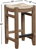 26-Inch Counter Height Stool with Seagrass Seat