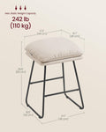 Set of 2 Bar Stools 25.6" Height