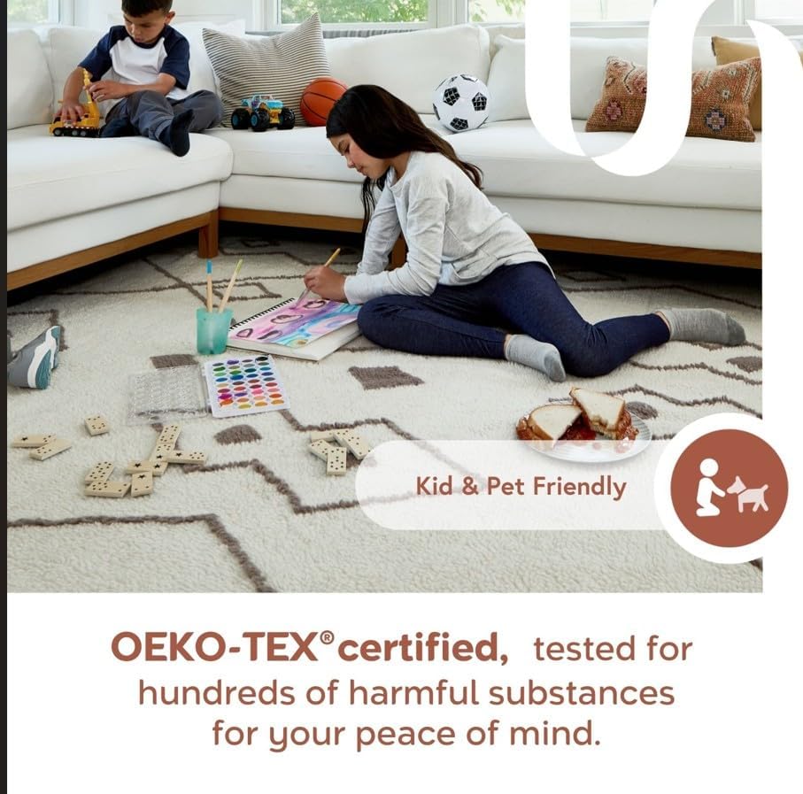 5' x 8' Plush Area Rug - Beige