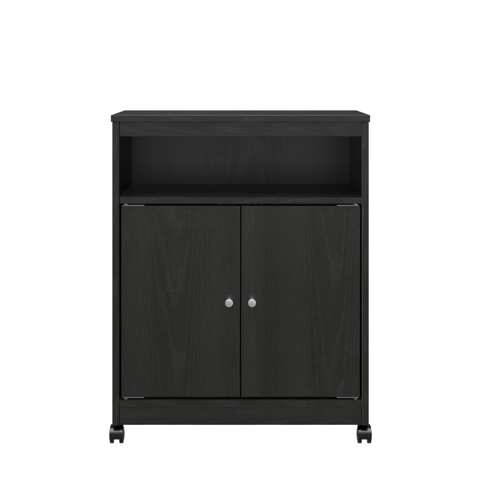 White Kitchen Microwave Cart on Wheels