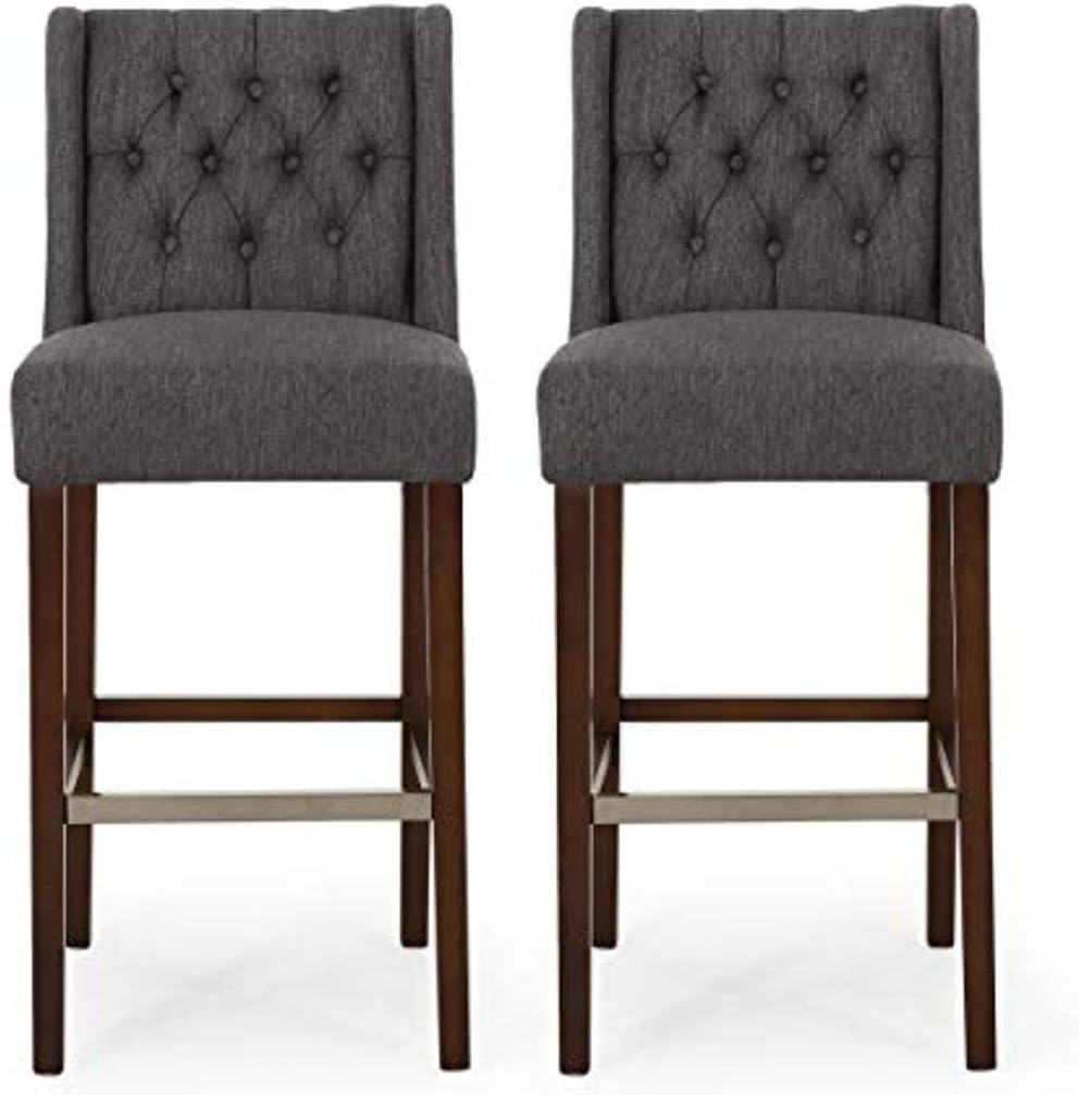Contemporary Wingback Barstools (Set of 2)