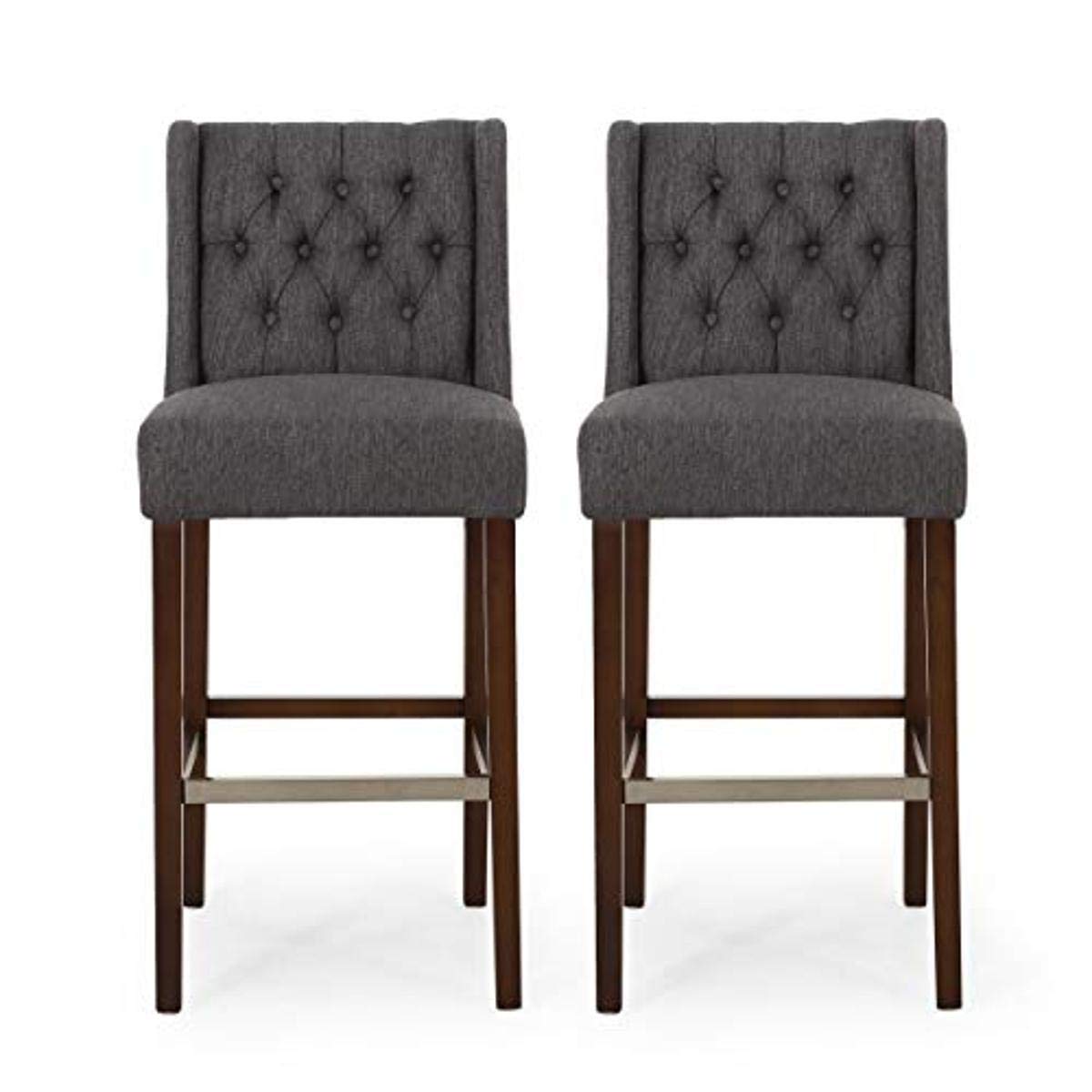 Contemporary Wingback Barstools (Set of 2)