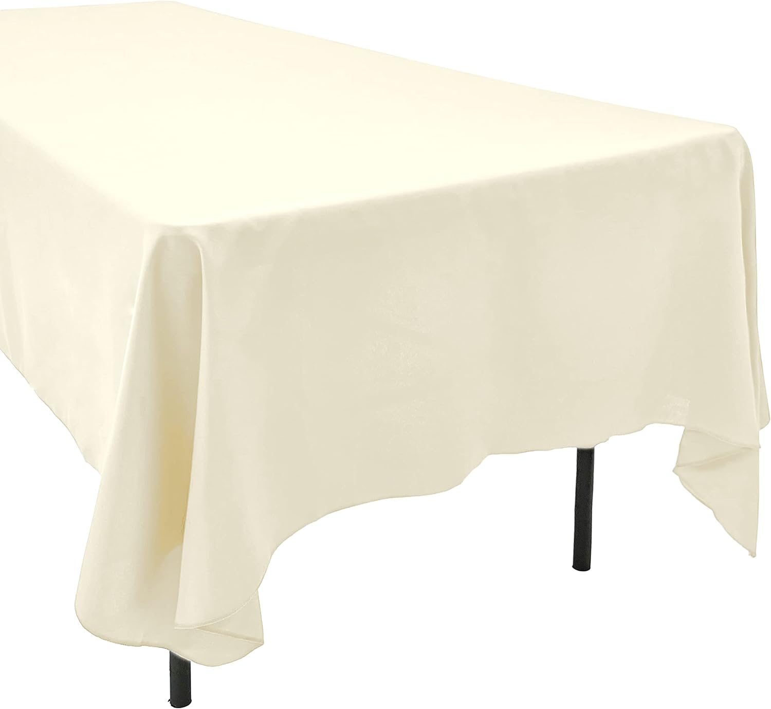 AK Trading 60x102" IFR Polyester Tablecloth Ivory Rectangul