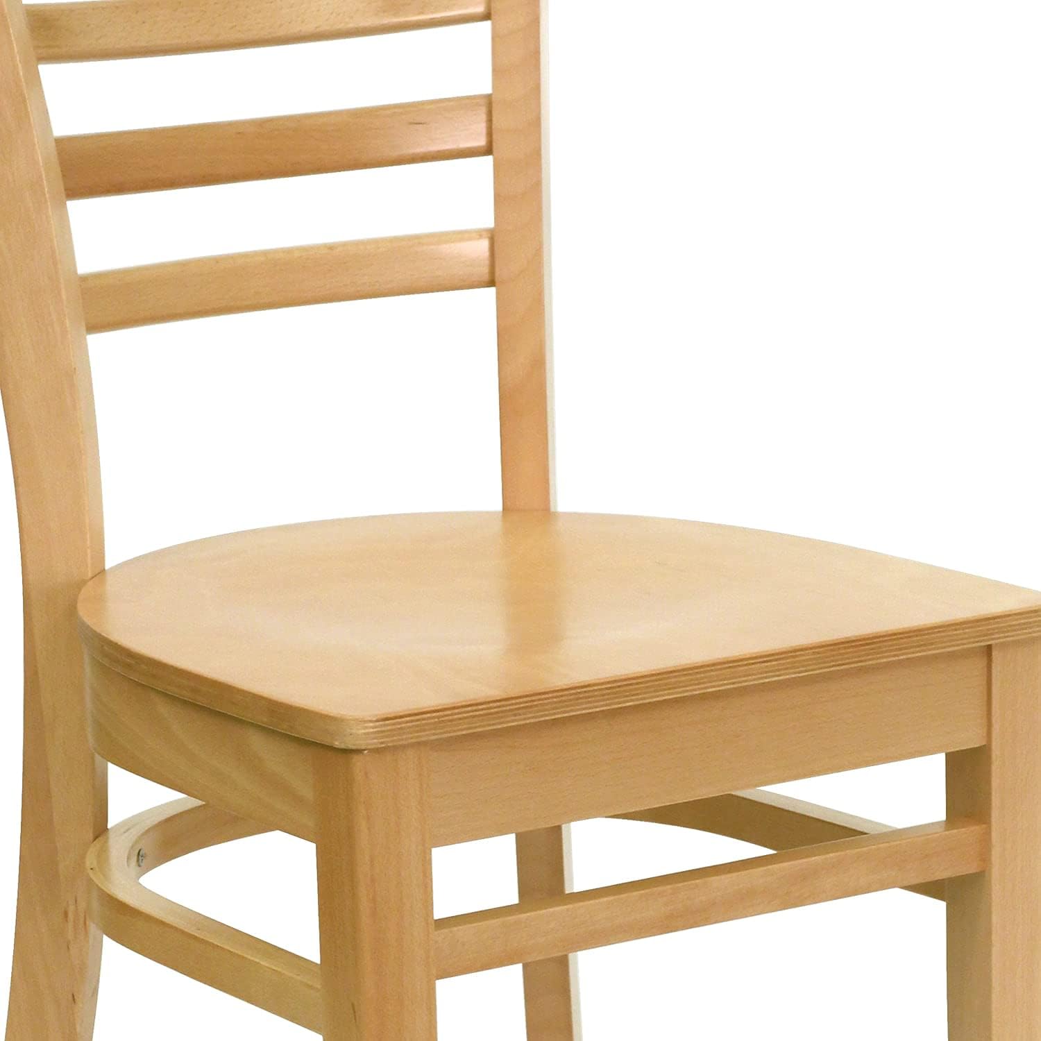 Natural Wood Ladder Back Dining Chair