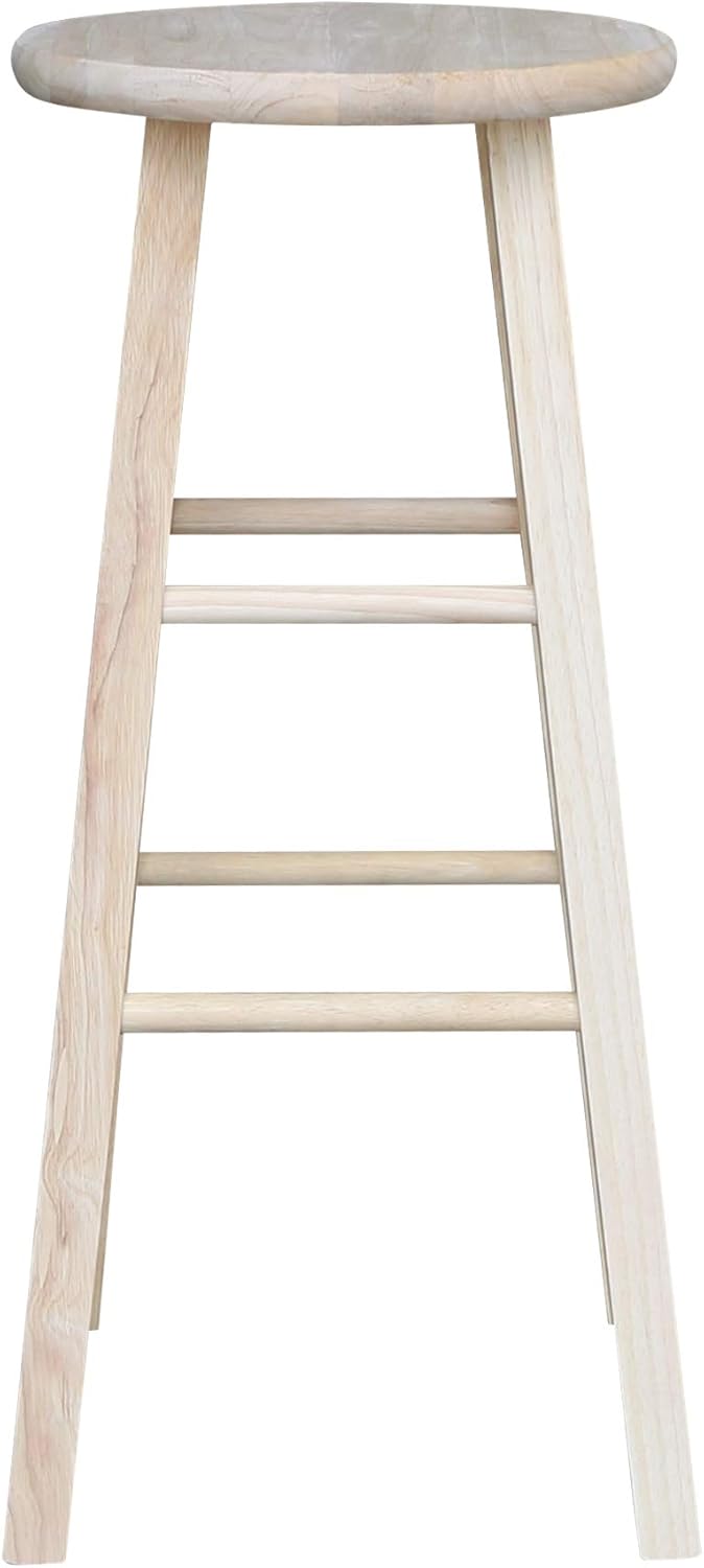 Solid Wood Round Top Stool 29" Height