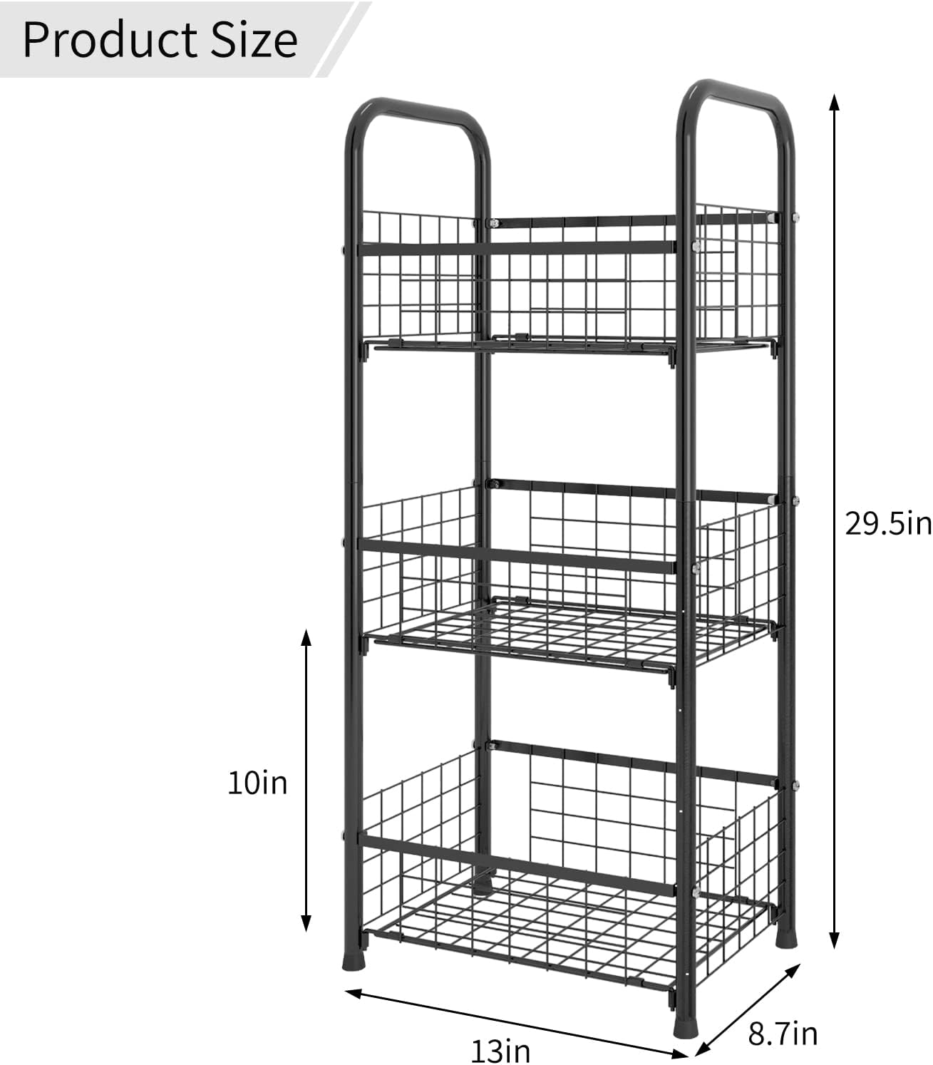 3-Tier Freestanding Open Shelf Unit