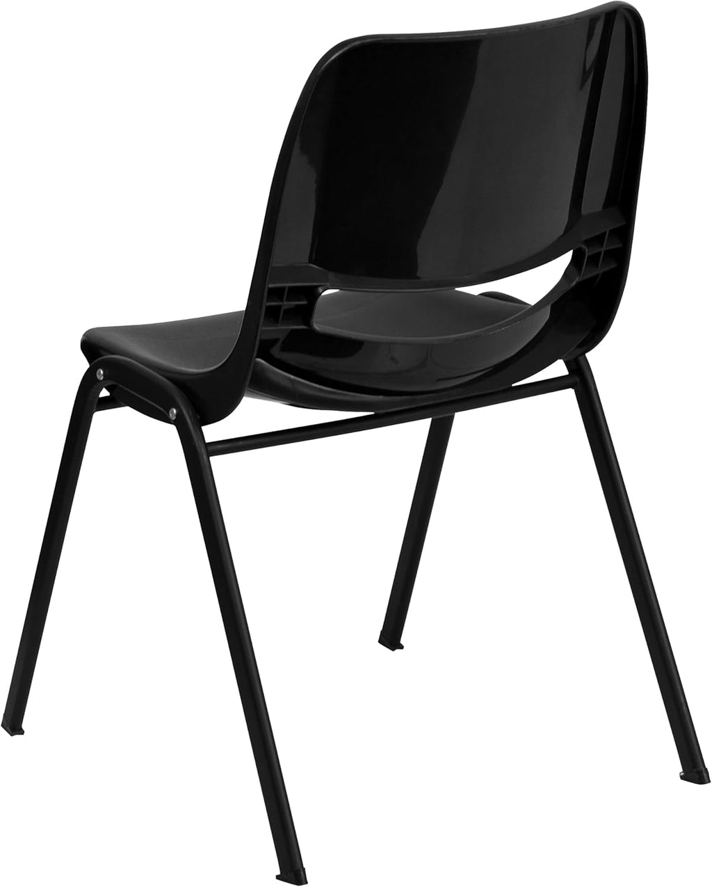 Kid's Black Ergonomic Shell Chair 17"D x 13.88"W x 22"H