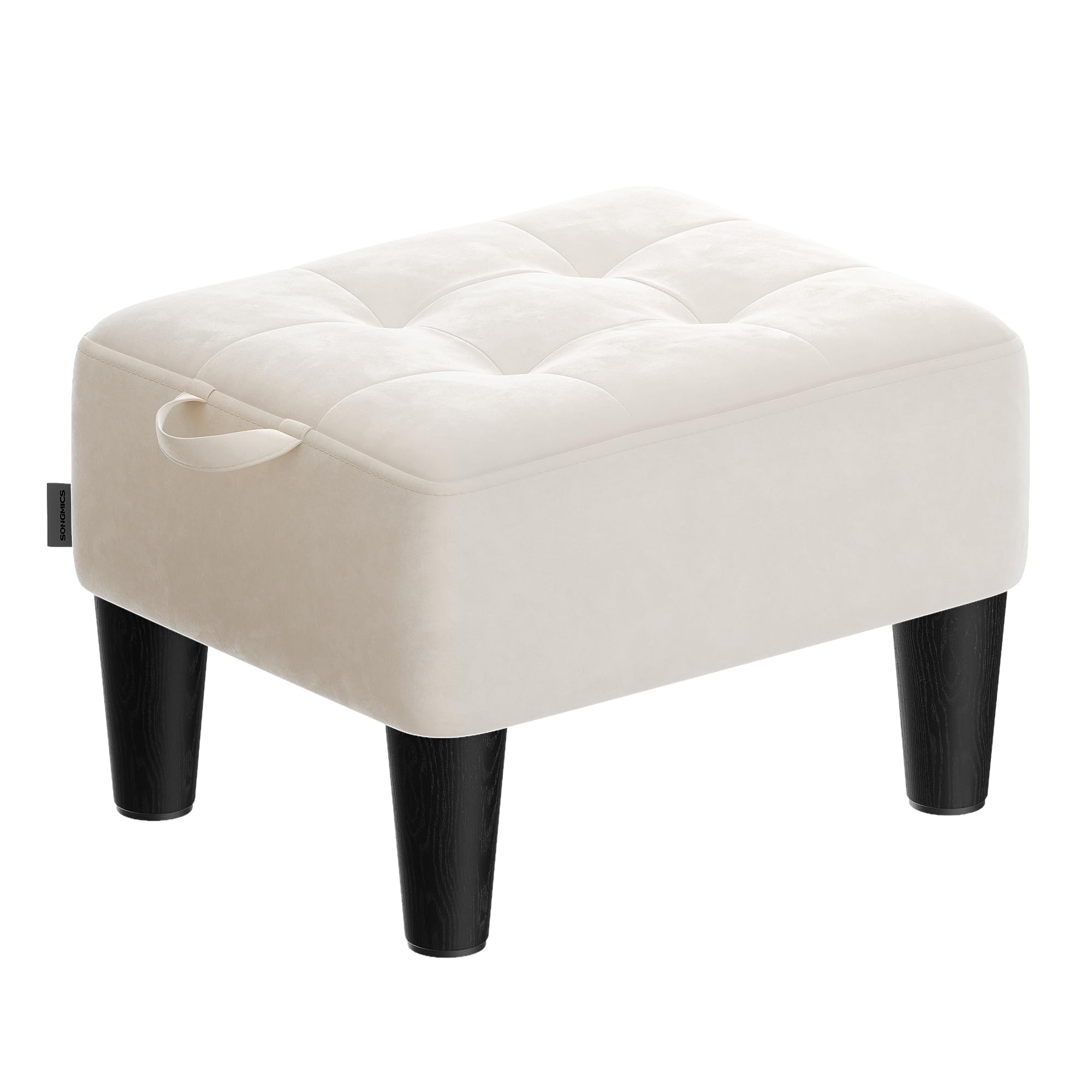 Small Velvet Footstool Ottoman
