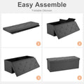 Large 43in Foldable Storage Ottoman